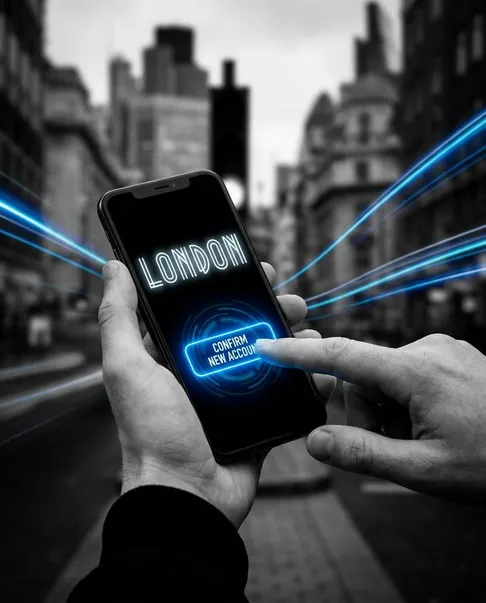 create a new account online: London